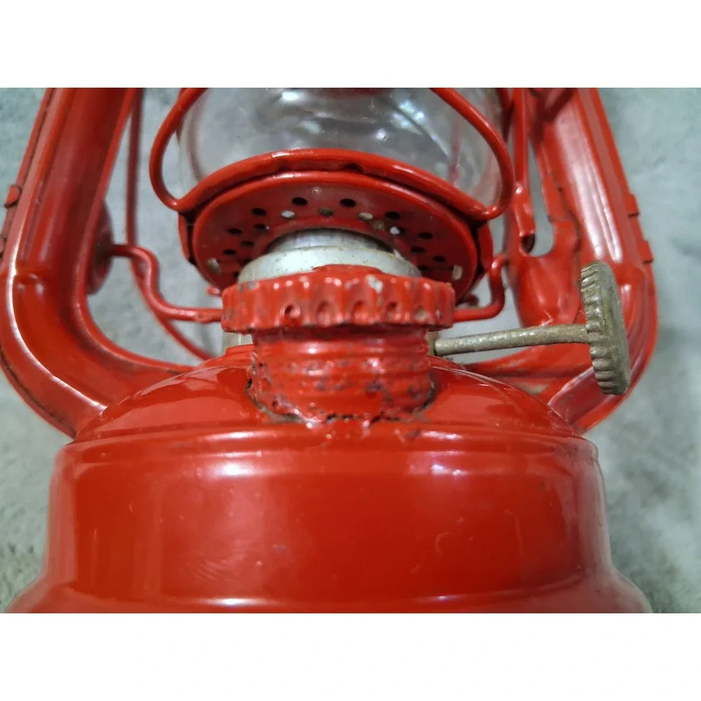 Vintage Winged Wheel No 350 Red Kerosene Lantern Japan Unused‎ Skater Mini Lamp